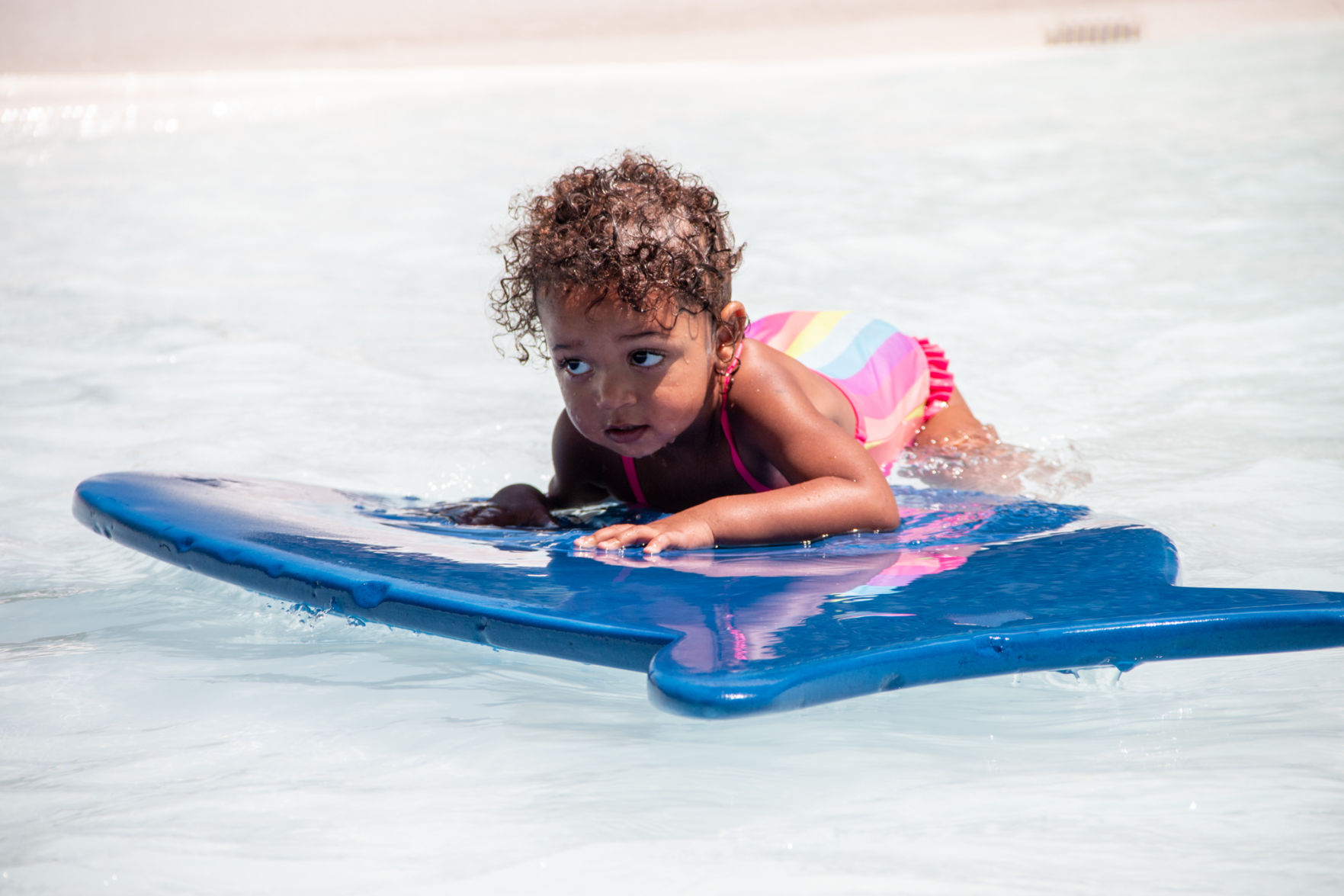 First day of swimming at Harmon Pool